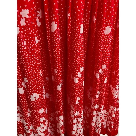 Just Ducky 80s Red and White Floral Dress Size 12P - Picture 5 of 10